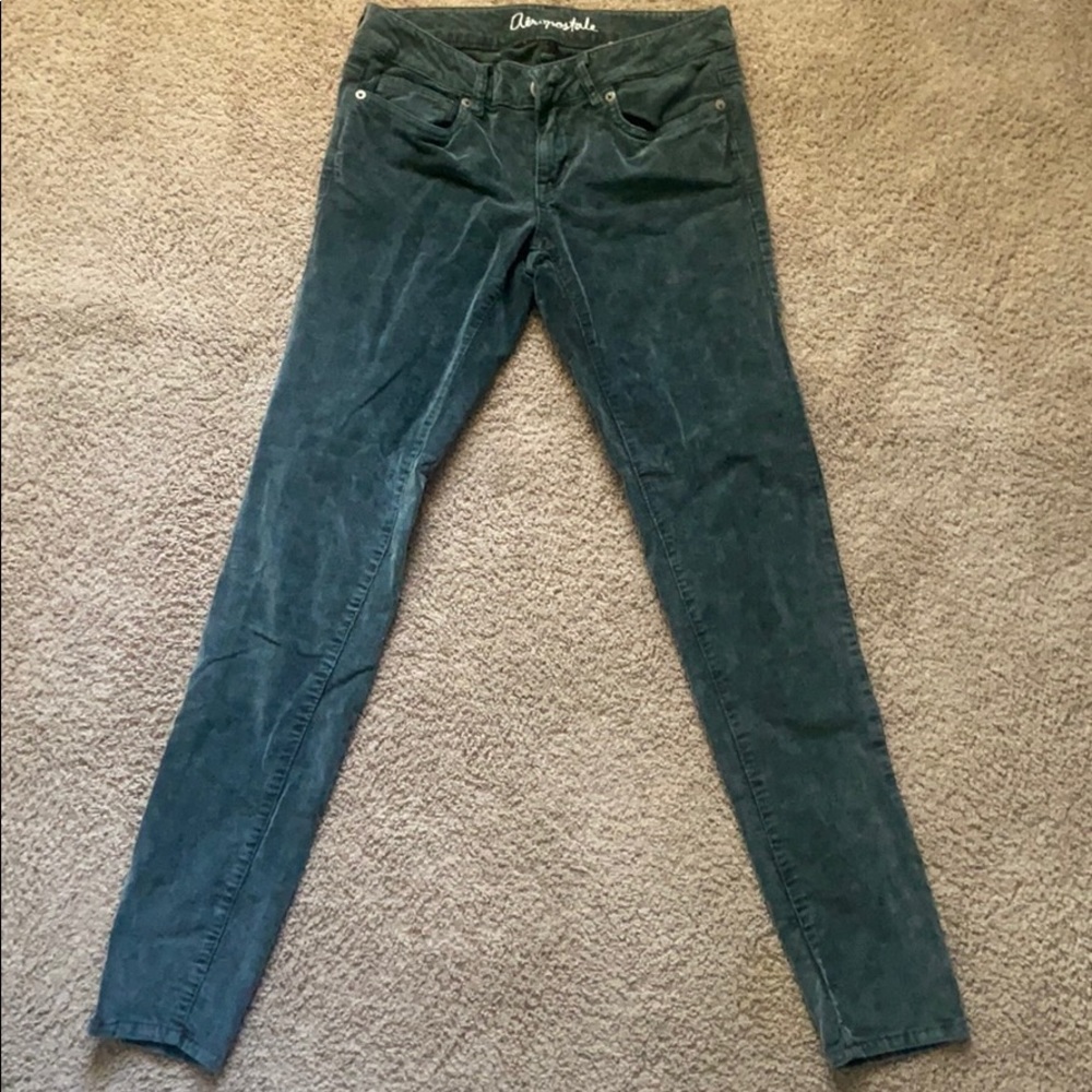Forest Green Corduroy Jeggings